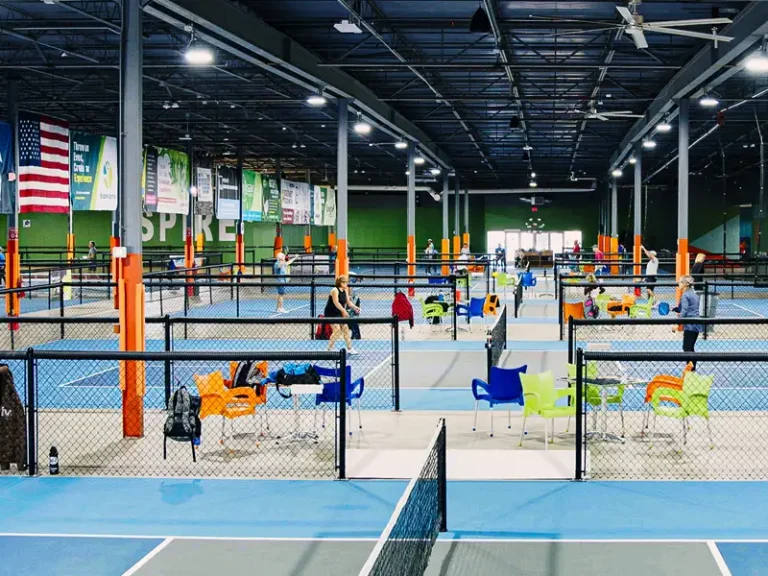 Photo of the indoor courts at Espire Sports Pickleball in Prescott, Arizona
